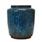 Hello Honey® 9" Distressed Blue Debossed Terracotta Vase